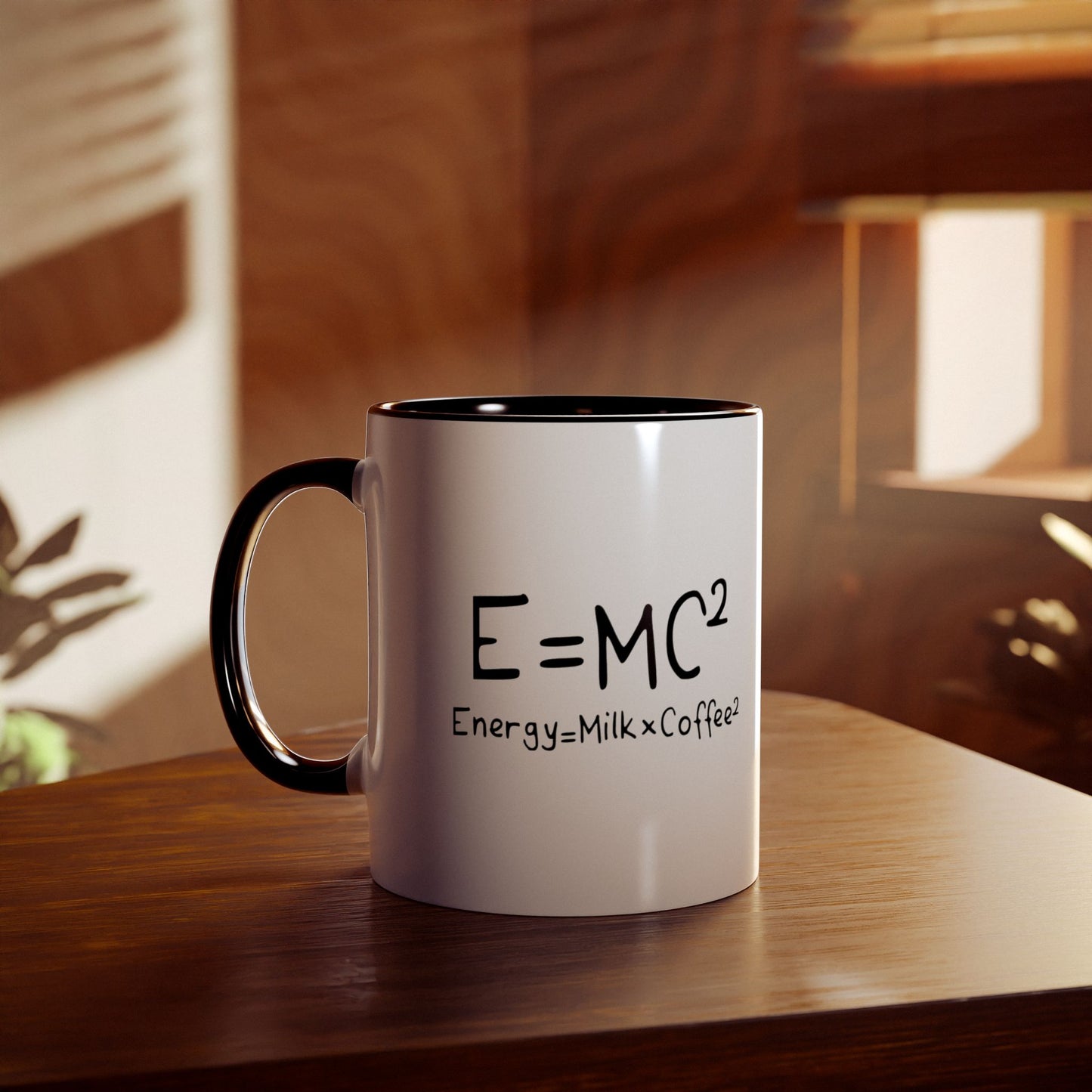 Lux Coffee & Tea - "e=mc2" -Two-Tone Coffee Mugs, 11oz