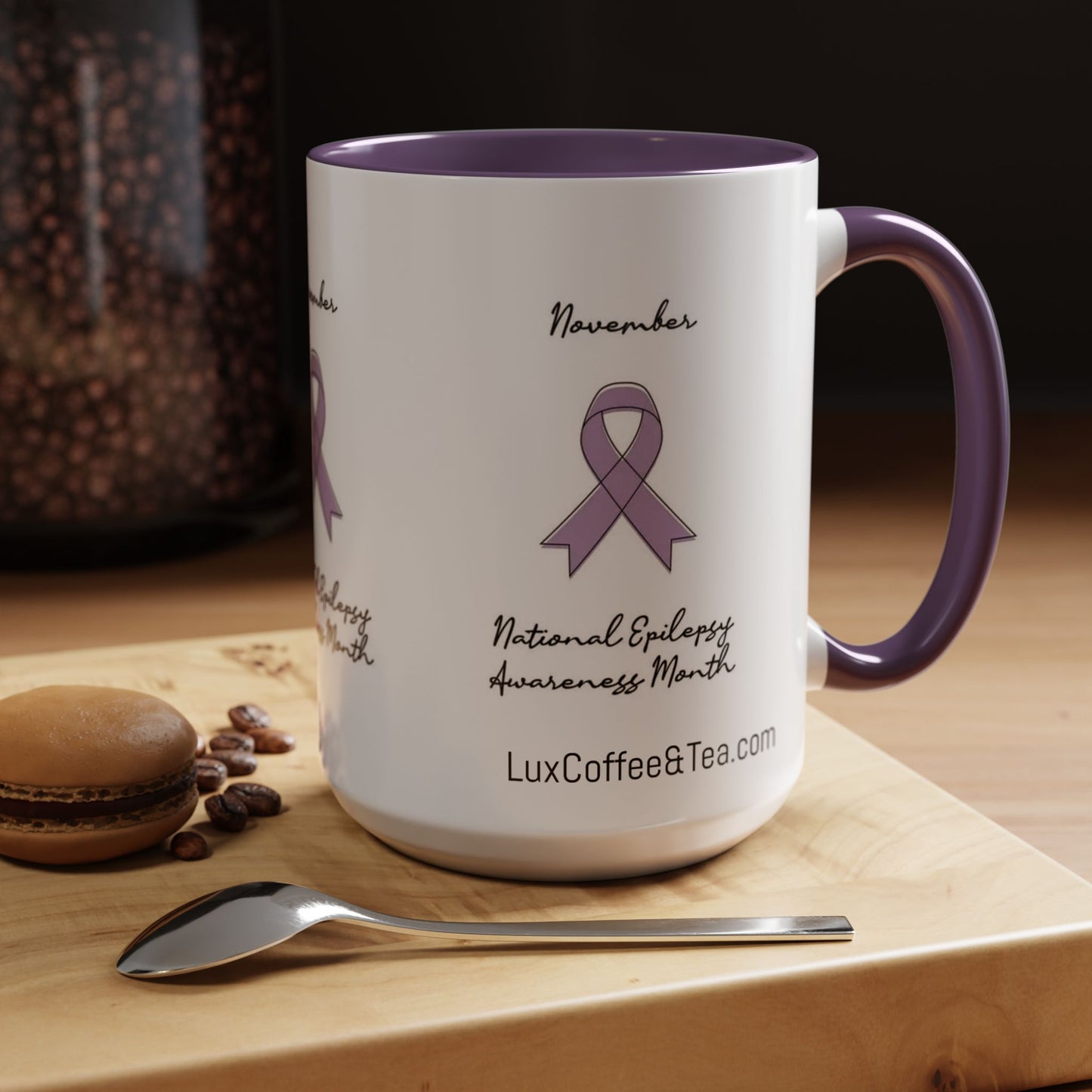 LUX Coffee and Tea November, National Epilepsy Awareness Month (NEAM) Accent Mug  (11/15oz)