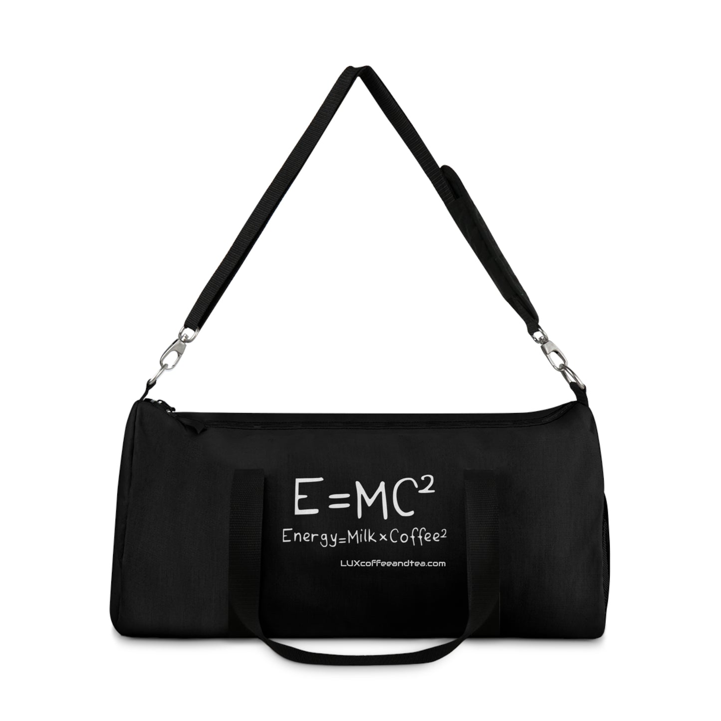 Lux Coffee & Tea - "e=mc2" Duffel Bag — Travel Gym Bag