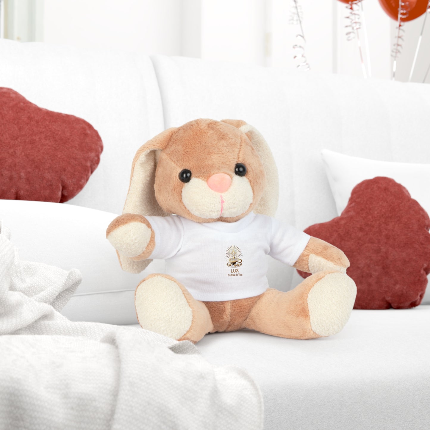 Lux Coffee & Tea Plush Toy with T-Shirt