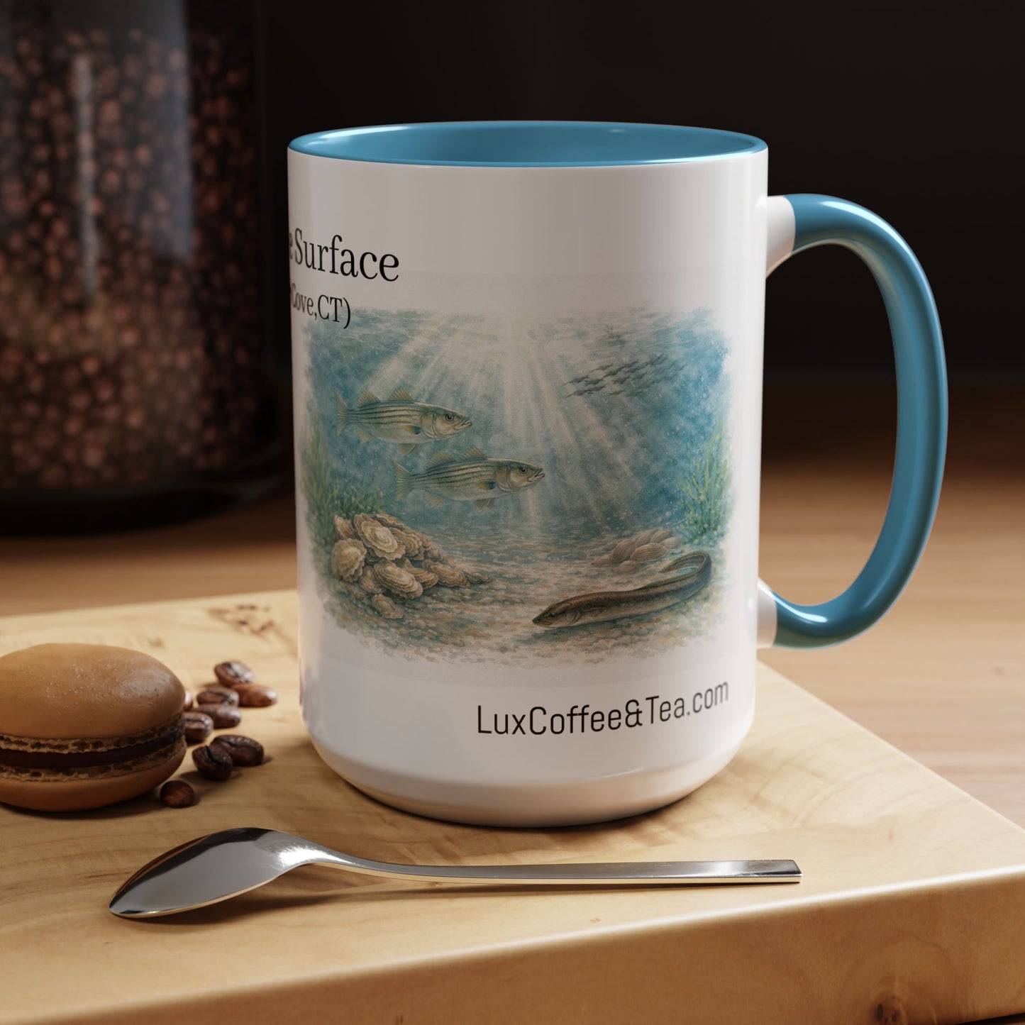 LUX Coffee and Tea Shorelines Beneath the Surface Accent Mug  (11oz /15oz)