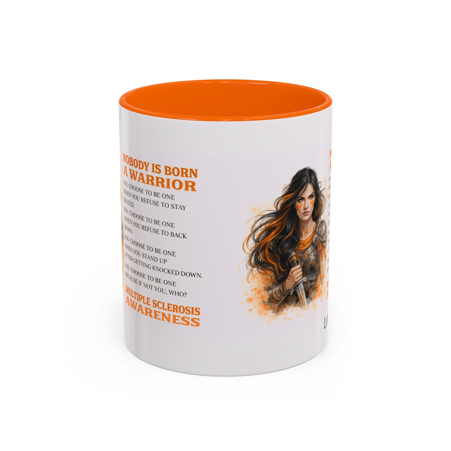 LUX Coffee and Tea Born a Warrior Multiple Sclerosis (MS) Awareness  Accent Mug  (11oz)