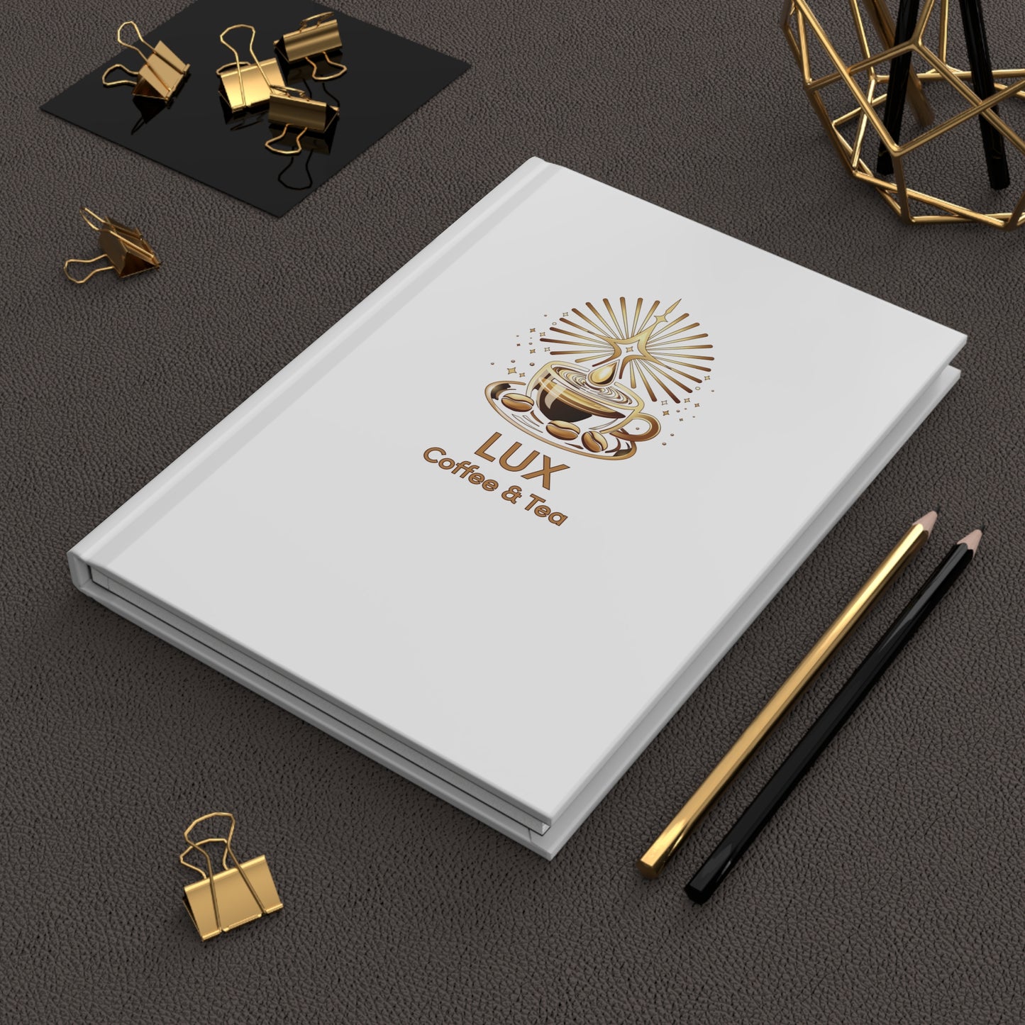 Lux Coffee  & Tea Hardcover Journal Matte White
