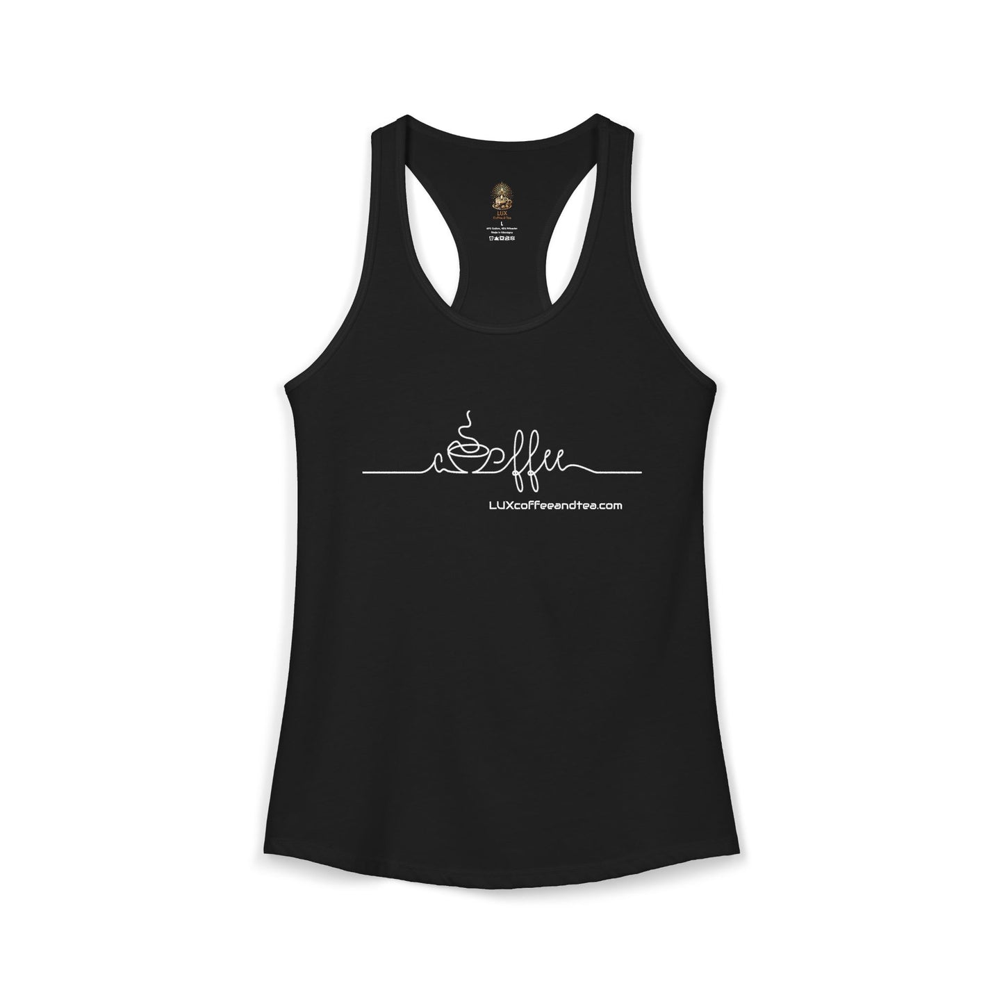 Lux Coffee & Tea - "Coffee" Women's Ideal Racerback Tank