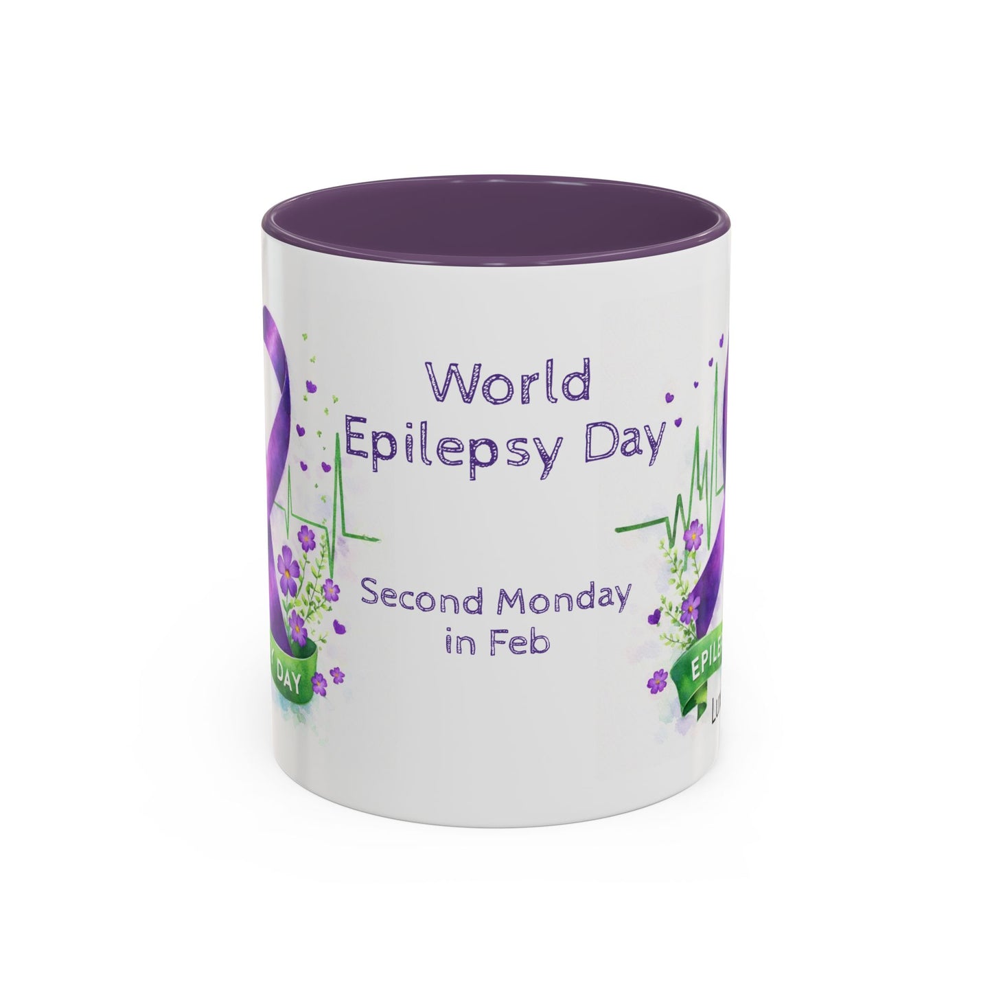 LUX Coffee and Tea World Epilepsy Day (Second Monday in Feb) Accent Mug  (11/15oz)