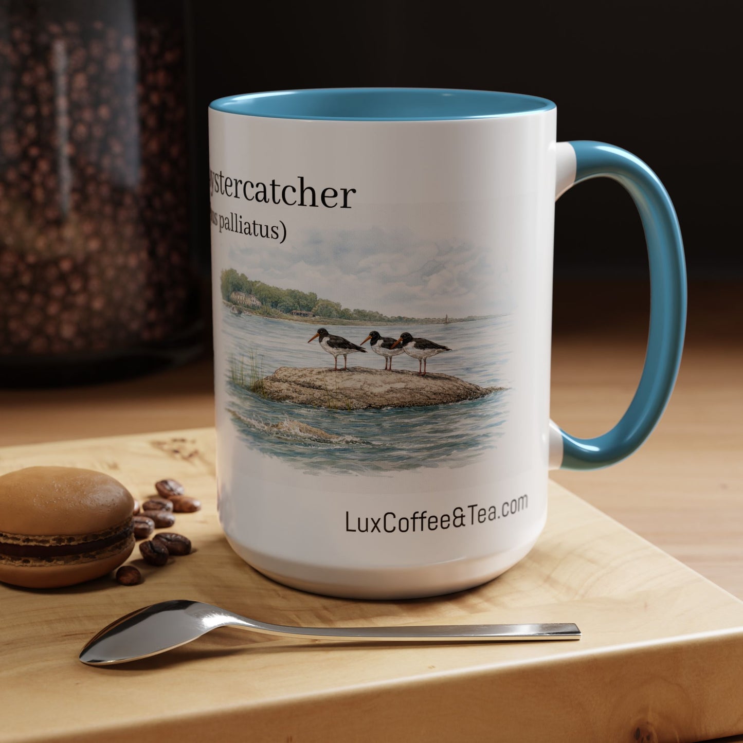 LUX Coffee and Tea Shorelines American oystercatcher (Haematopus palliatus)  Accent Mug  (11oz /15oz)