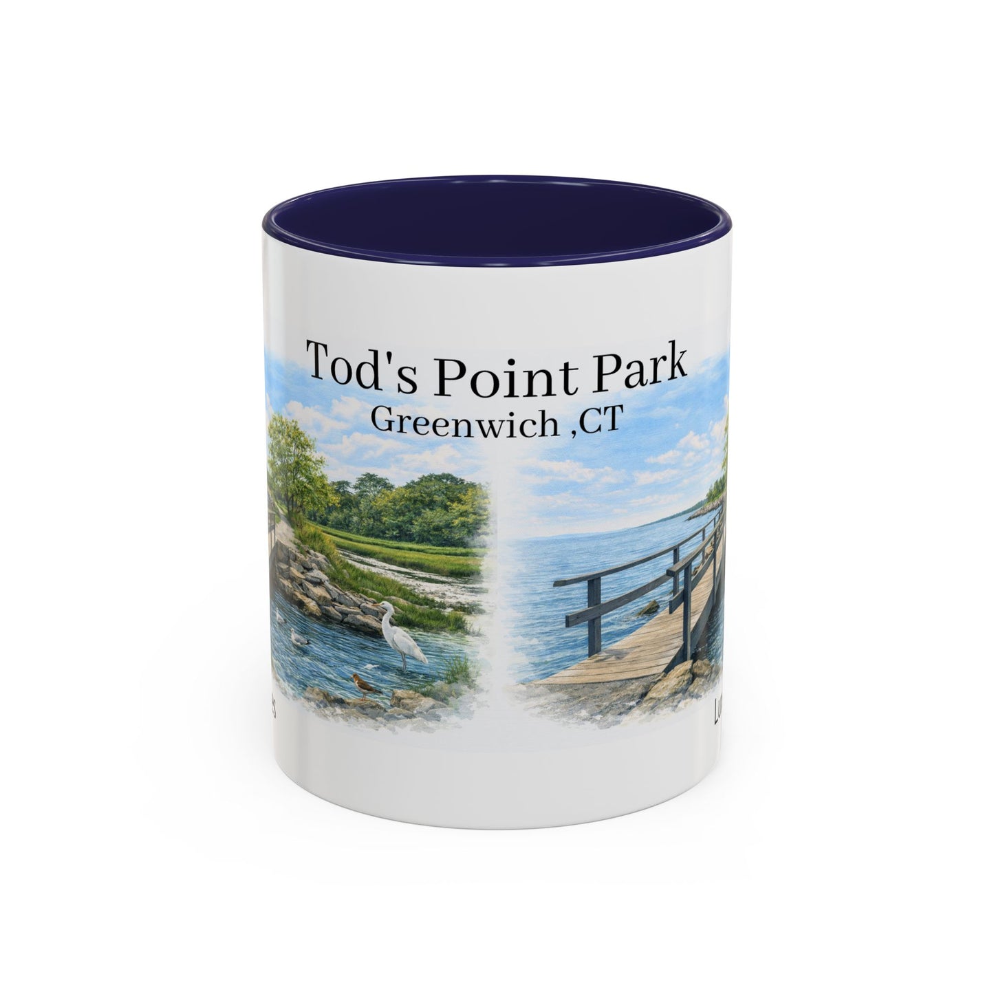 LUX Coffee and Tea Shorelines Tod's Point Park Accent Mug  (11oz /15oz)
