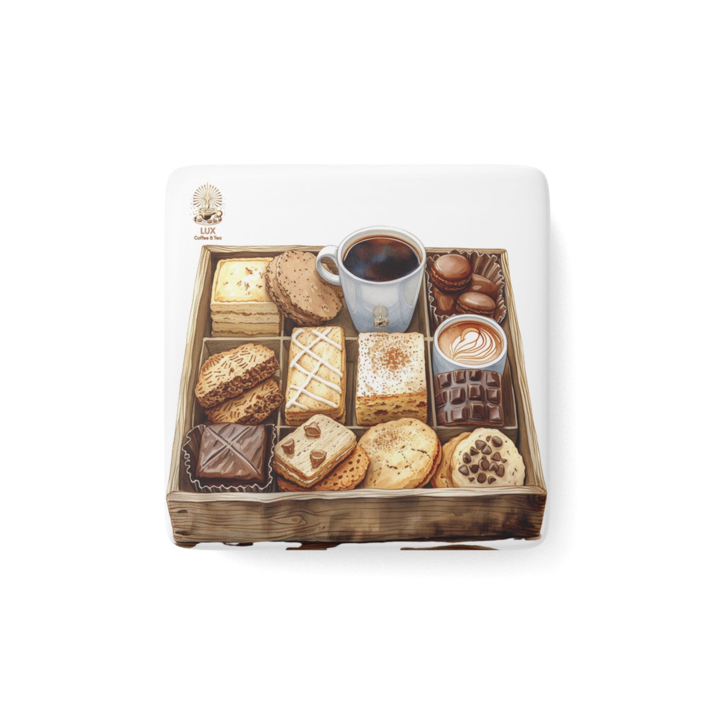 Lux Coffee & Tea Collection Porcelain Magnet - "Sweet Treats"