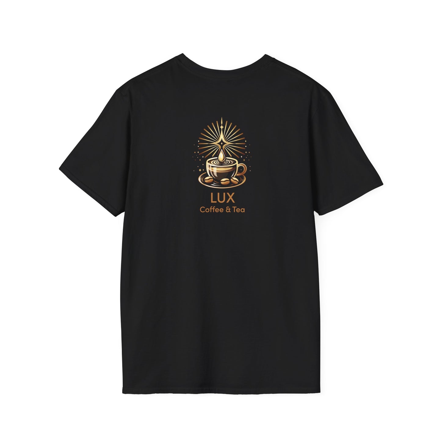Lux Coffee & Tea - "e=mc2" Unisex Softstyle® T-Shirt