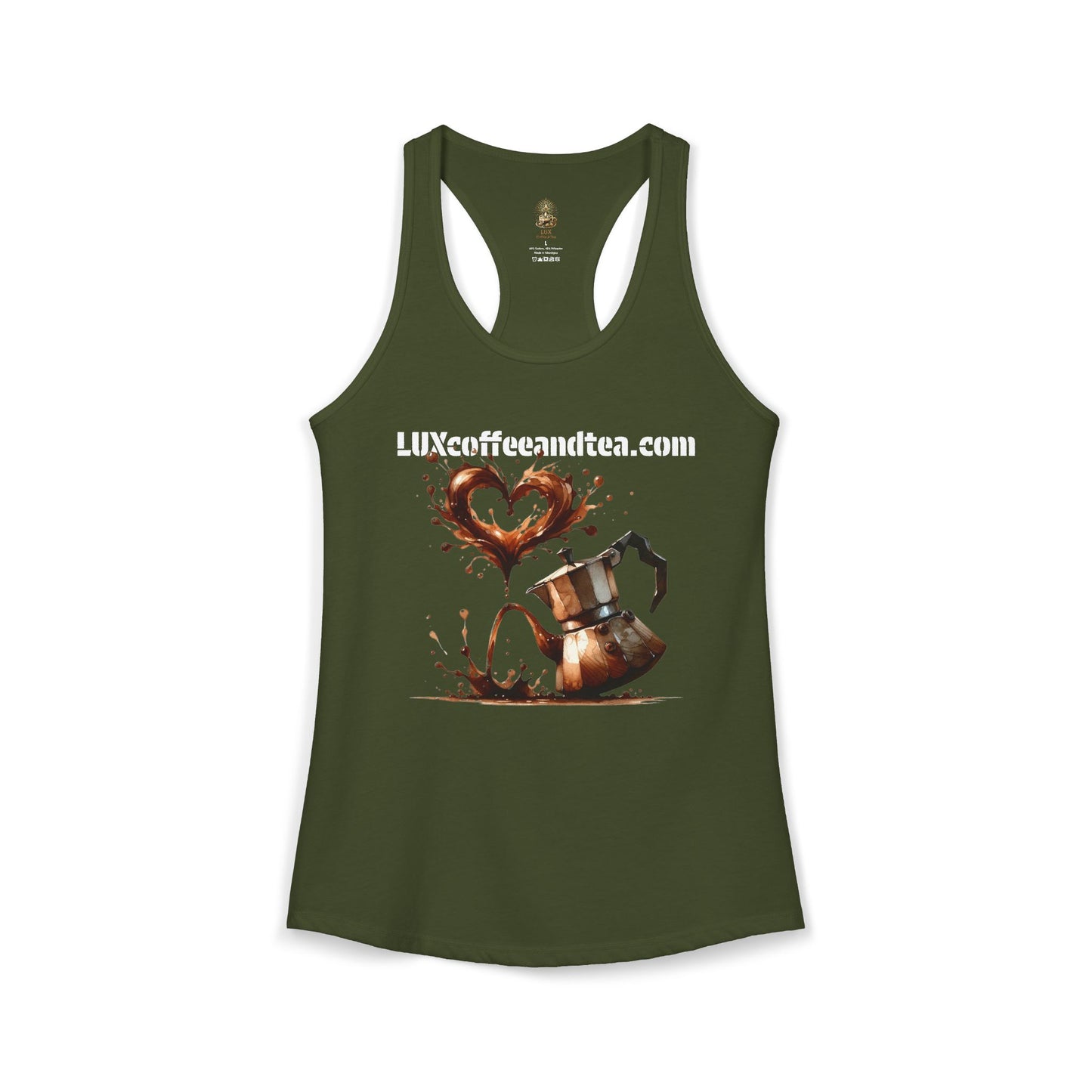 Lux Coffee & Tea - "Cafecito" Women's Ideal Racerback Tank