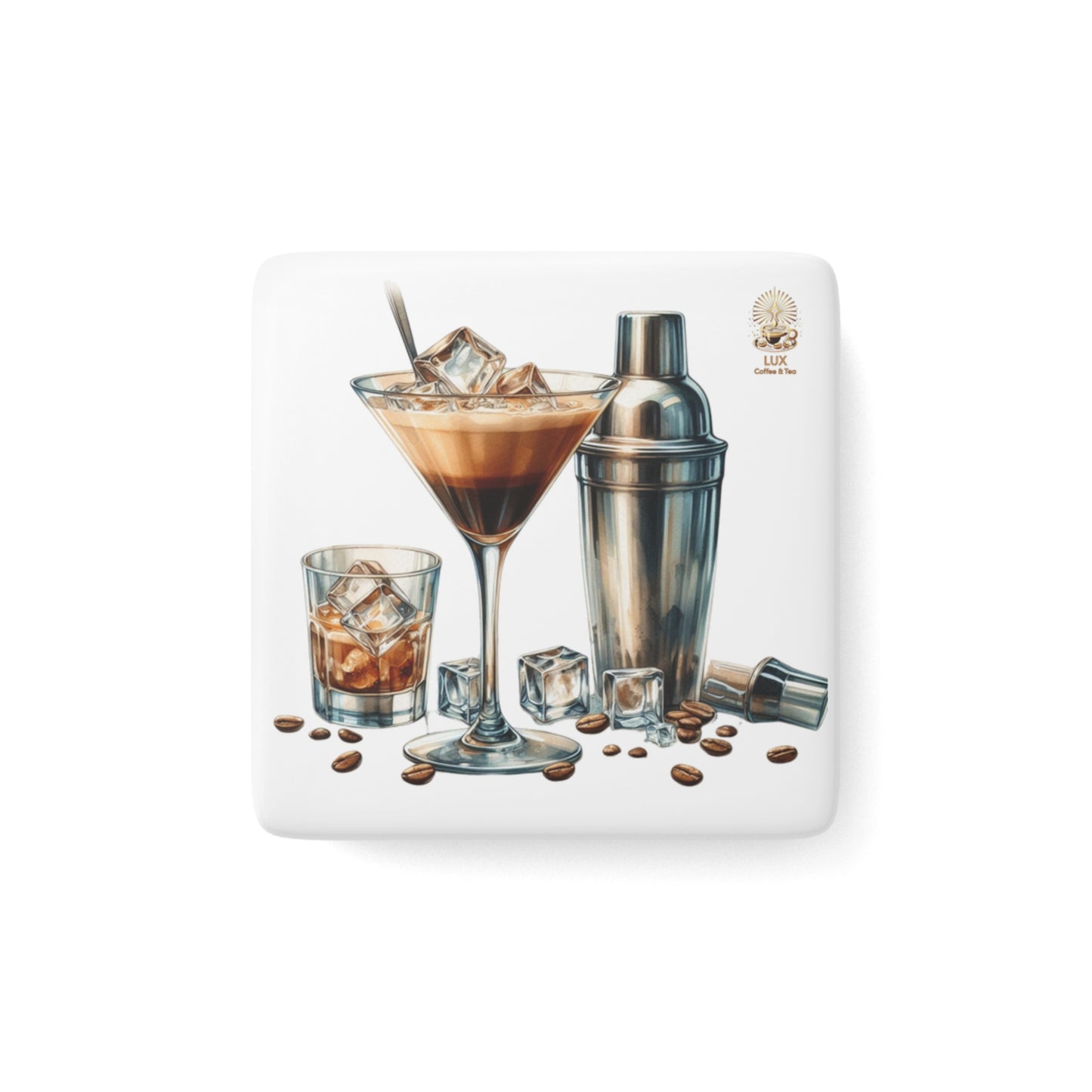 Lux Coffee & Tea Collection Porcelain Magnet - "Espresso martini"