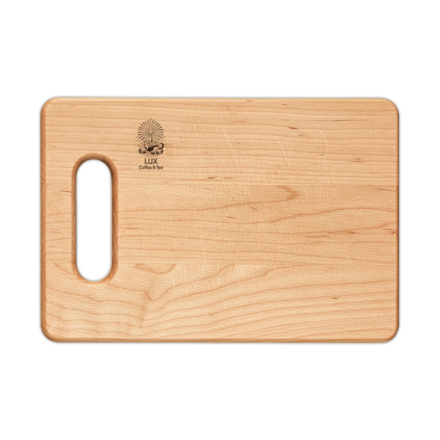 LUX Coffee & Tea Engraved Wooden Cutting Board