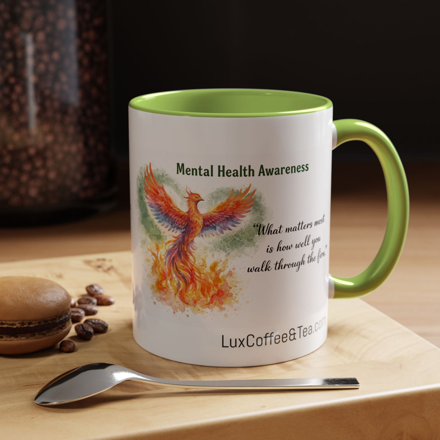 LUX Coffee and Tea Walk Through the Fire Mental Health Awareness Accent Mug  (11oz)