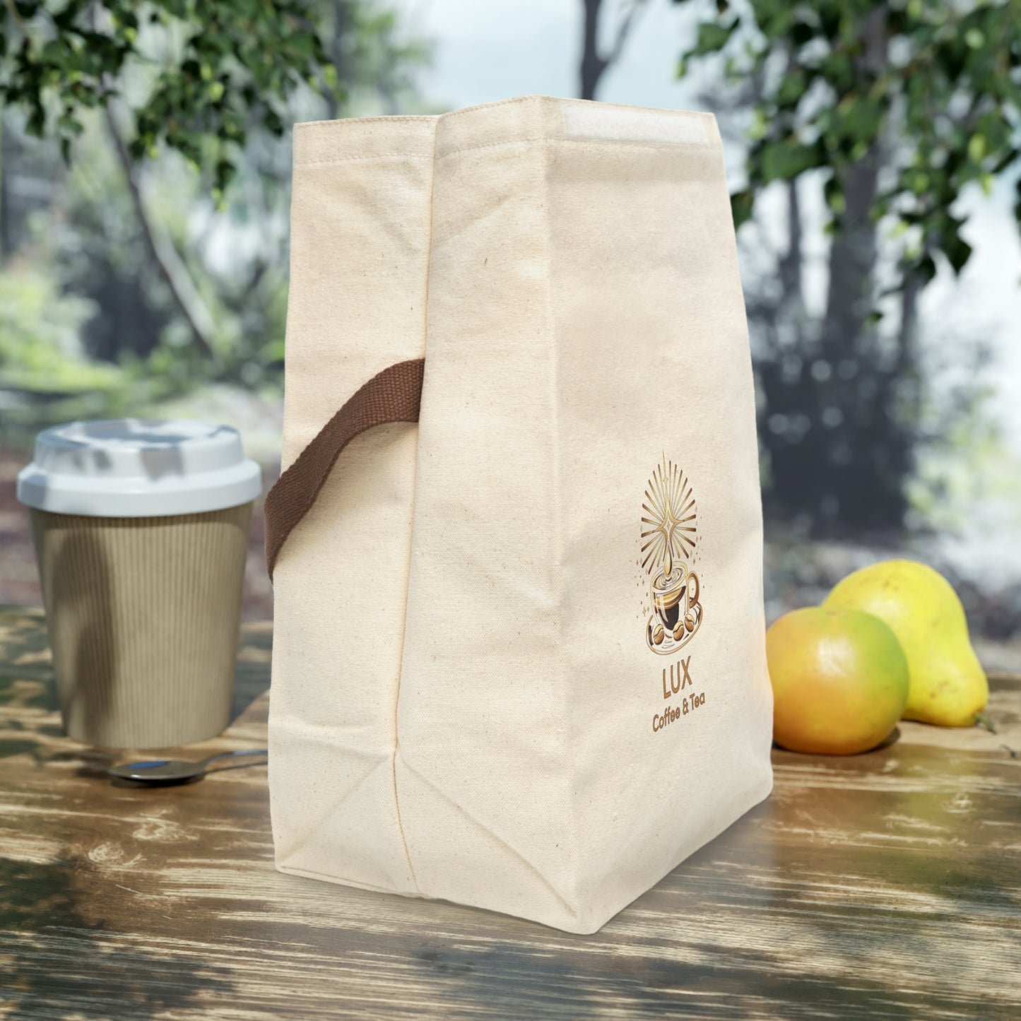 LUX Coffee & Tea Canvas Lunch Bag