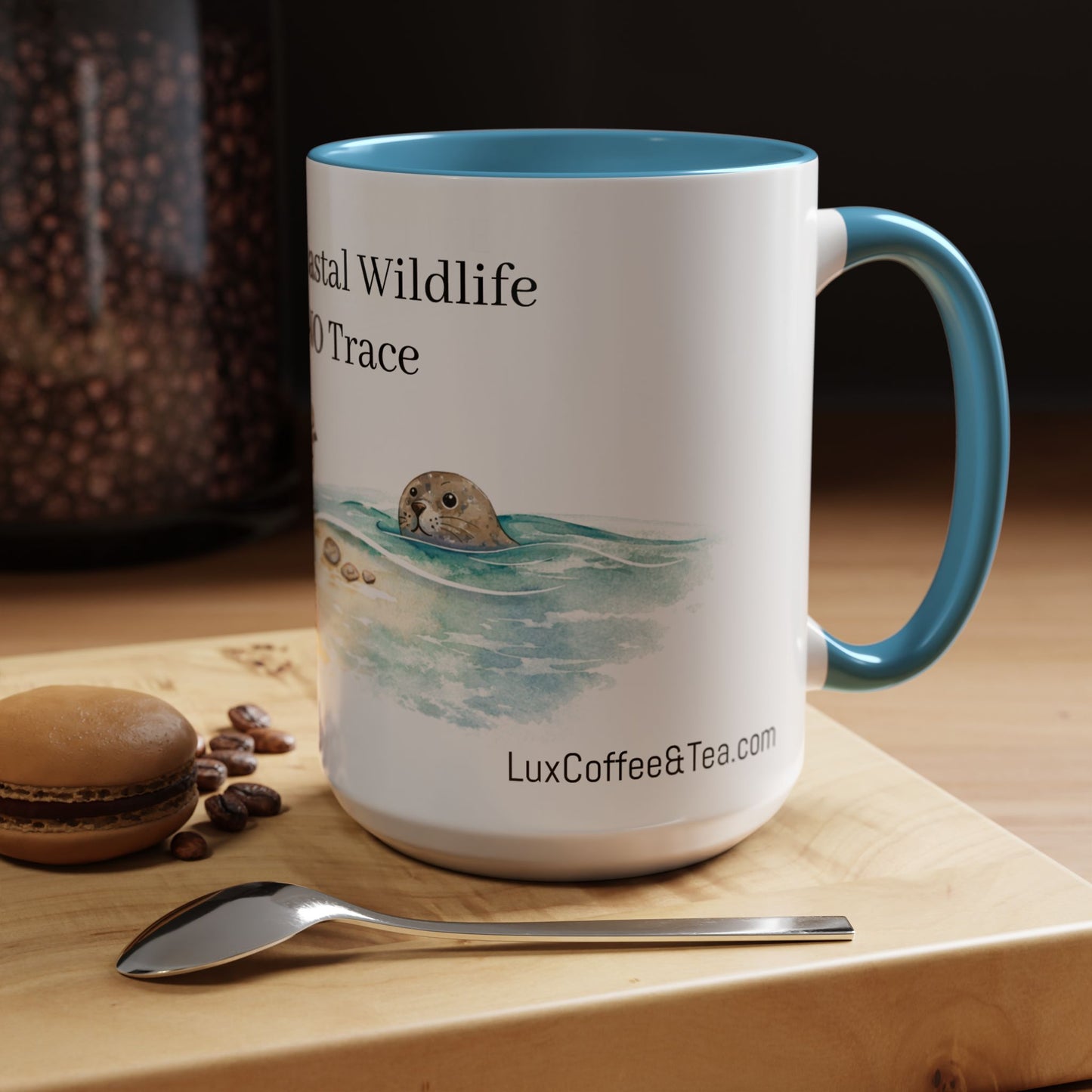 LUX Coffee and Tea Shorelines Respect Coastal Wildlife  Accent Mug  (11oz /15oz)