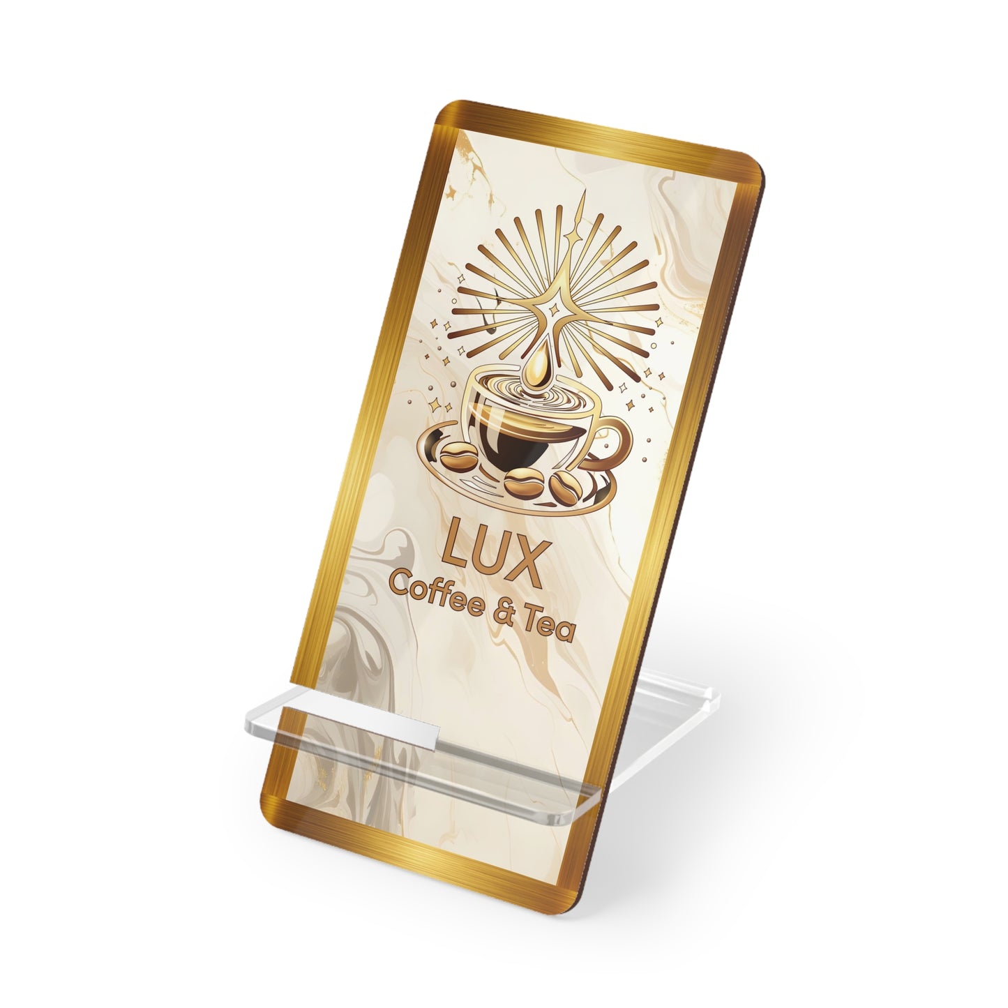 Lux Coffee & Tea Acrylic Phone Stand