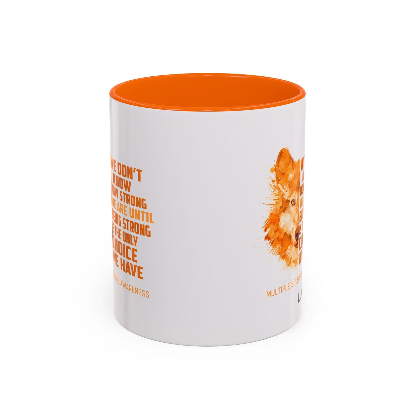 LUX Coffee and Tea Wolf Multiple Sclerosis (MS) Awareness Month  Accent Mug  (11oz)