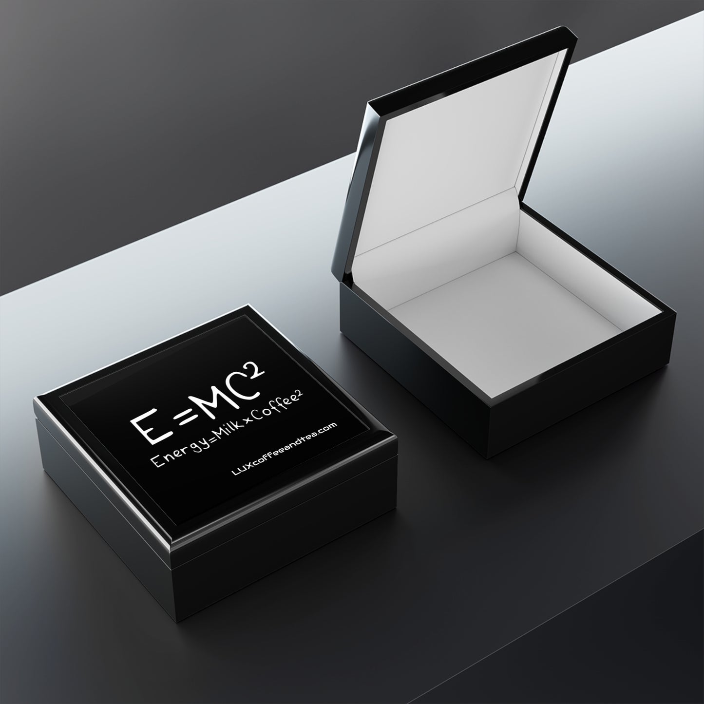Lux Coffee & Tea - "e=mc2" Storage Wooden Box