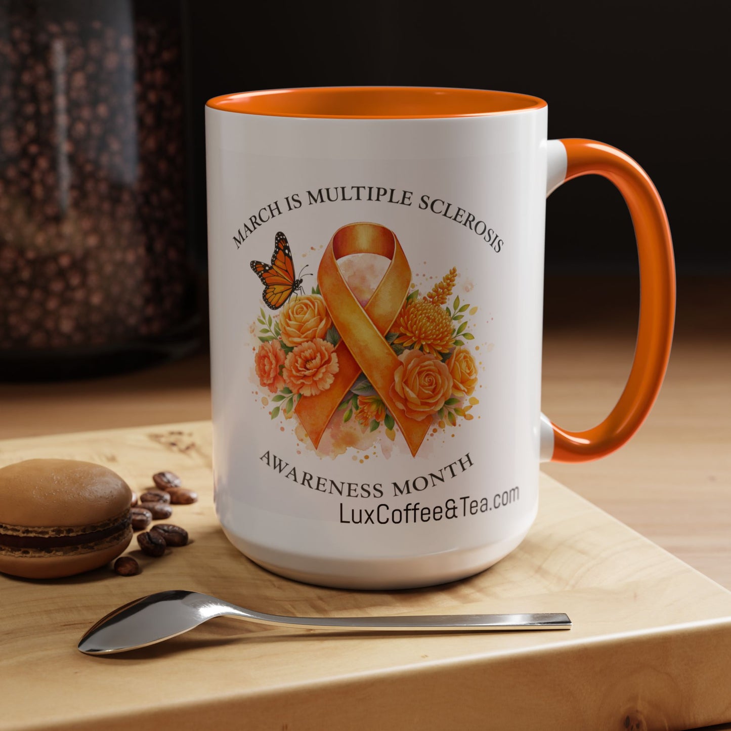 LUX Coffee and Tea March is Multiple Sclerosis (MS) Awareness Month  Accent Mug  (11oz)