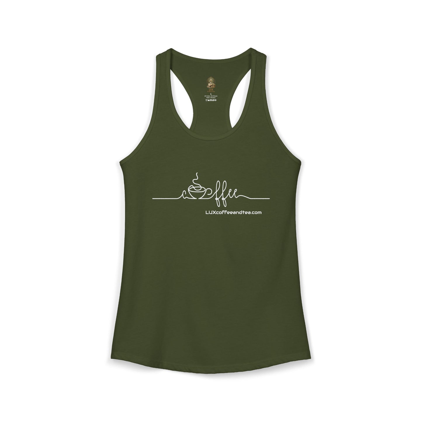 Lux Coffee & Tea - "Coffee" Women's Ideal Racerback Tank