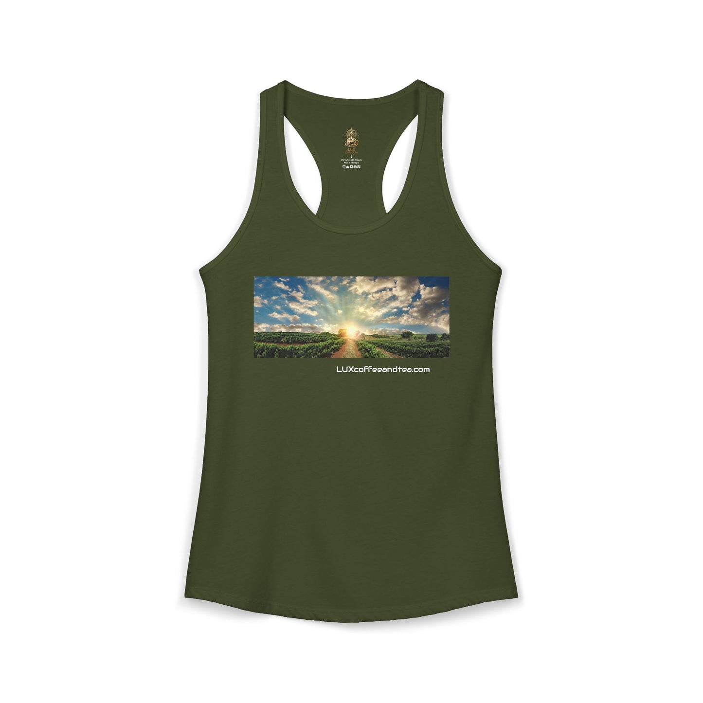 Lux Coffee & Tea - "LUX" Women's Ideal Racerback Tank