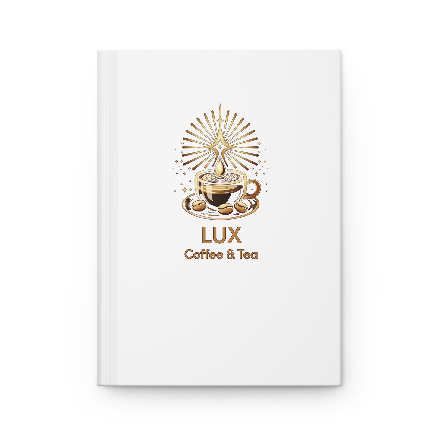 Lux Coffee  & Tea Hardcover Journal Matte White