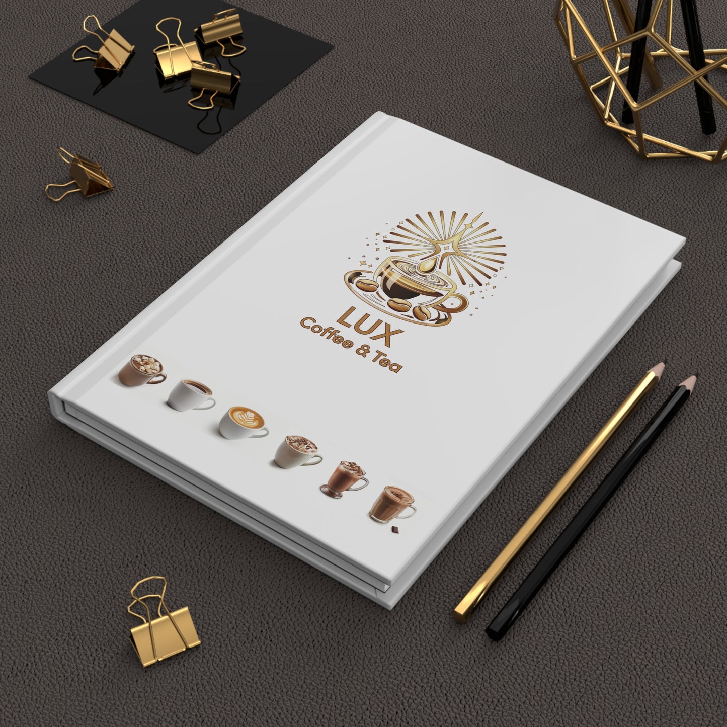 Lux Coffee  & Tea "Flavors"  Hardcover Journal Matte