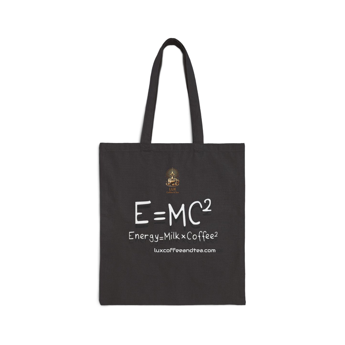 Lux Coffee & Tea - "e=mc2" Cotton Canvas Tote Bag