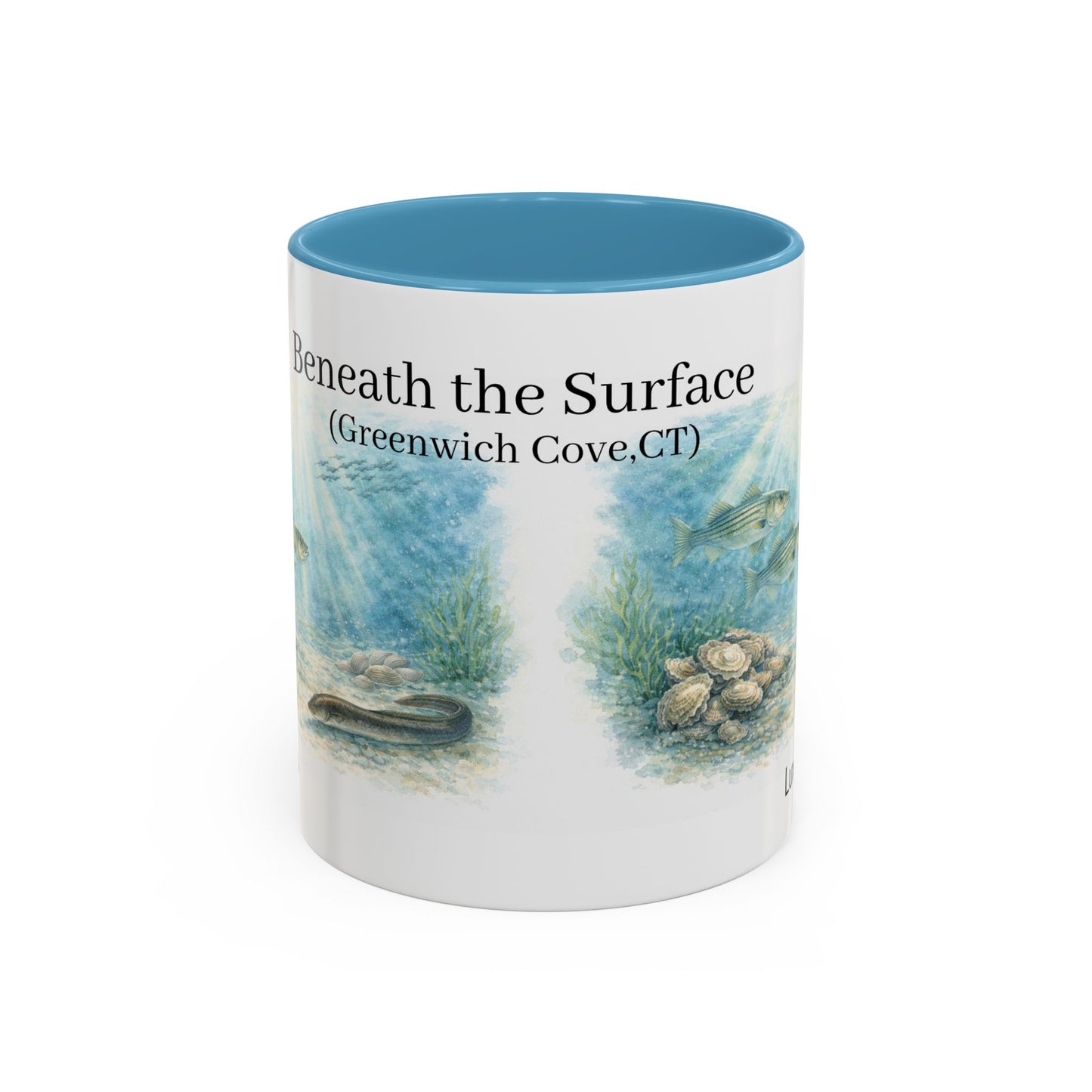 LUX Coffee and Tea Shorelines Beneath the Surface Accent Mug  (11oz /15oz)