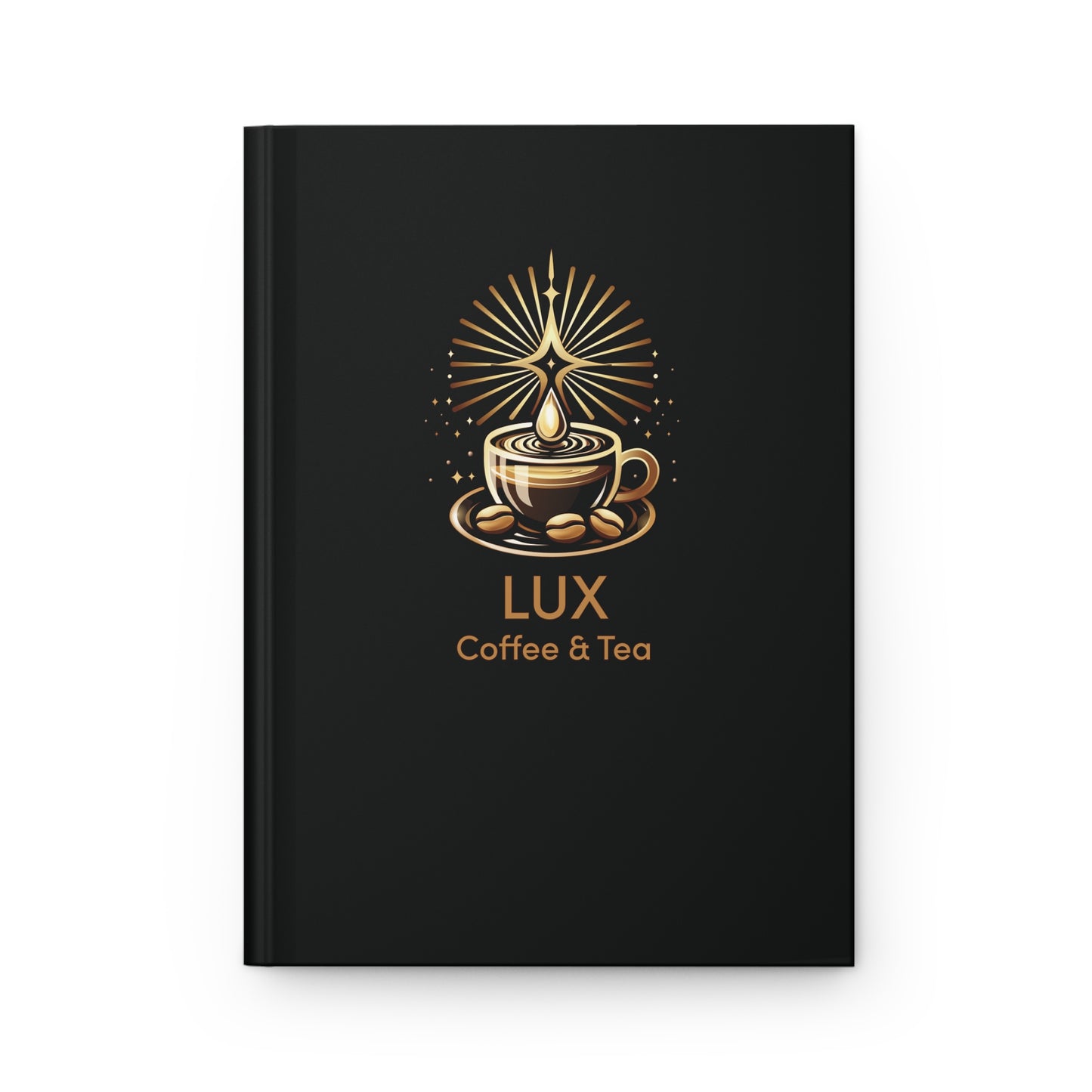 Lux Coffee & Tea Hardcover Journal Matte black