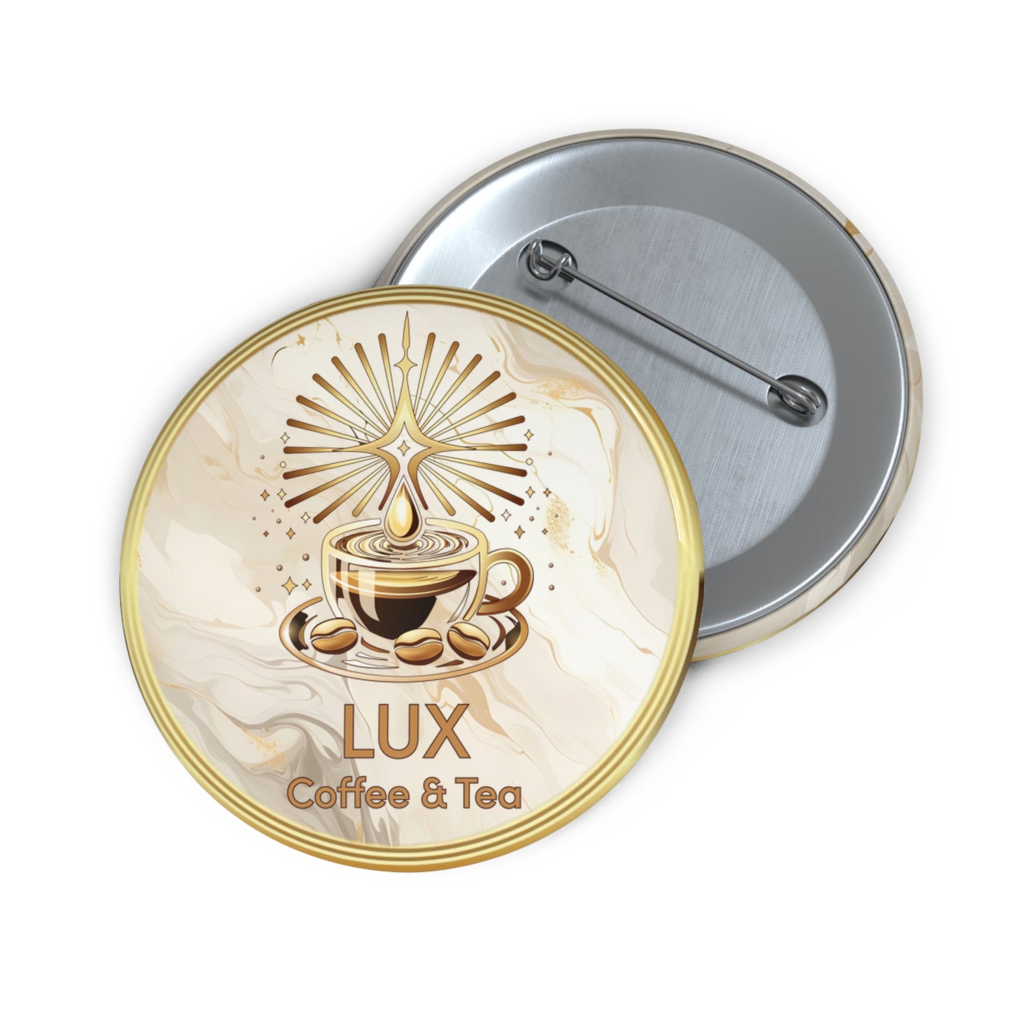 Lux Coffee & Tea Pin Buttons