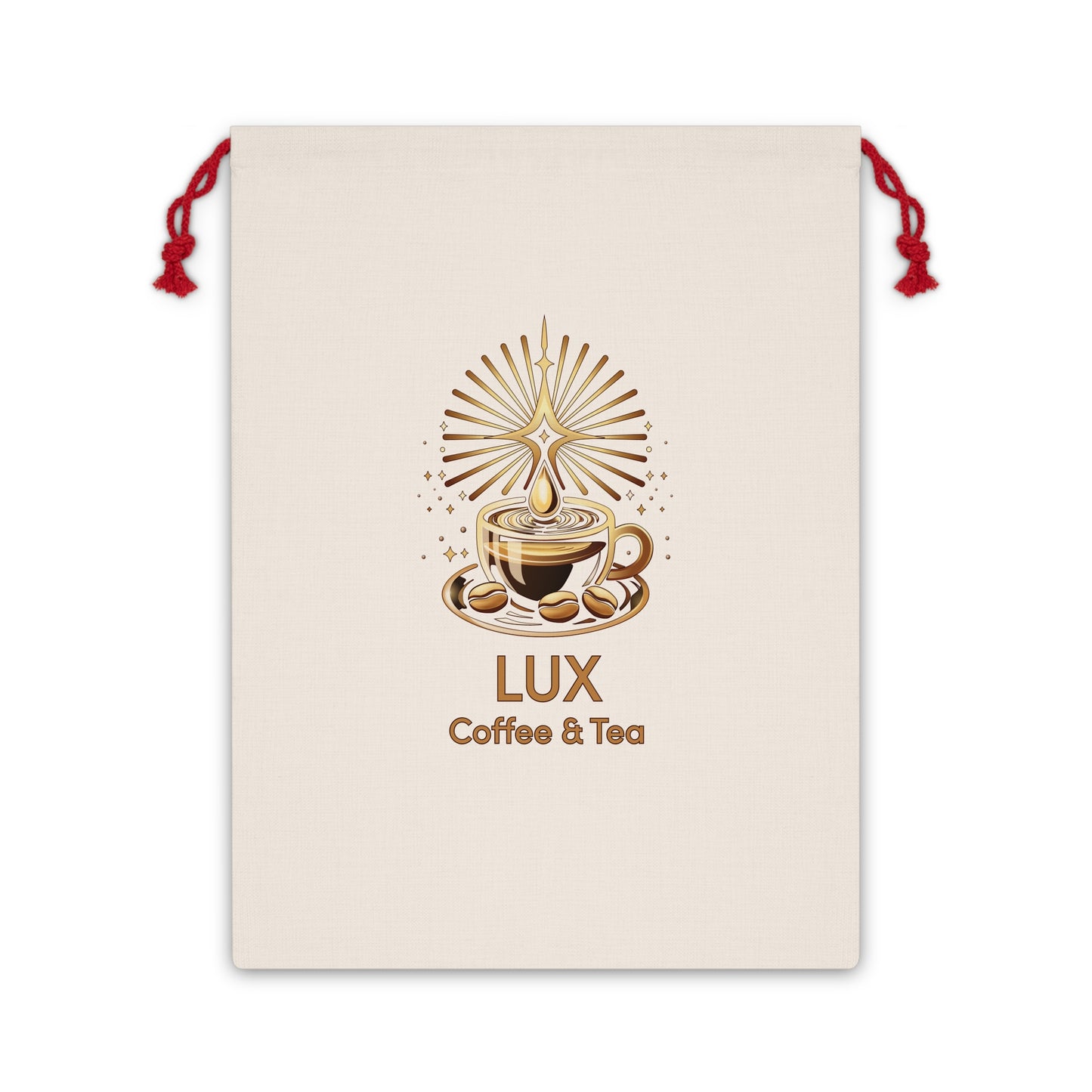 Lux Coffee & Tea Drawstring Gift Bag