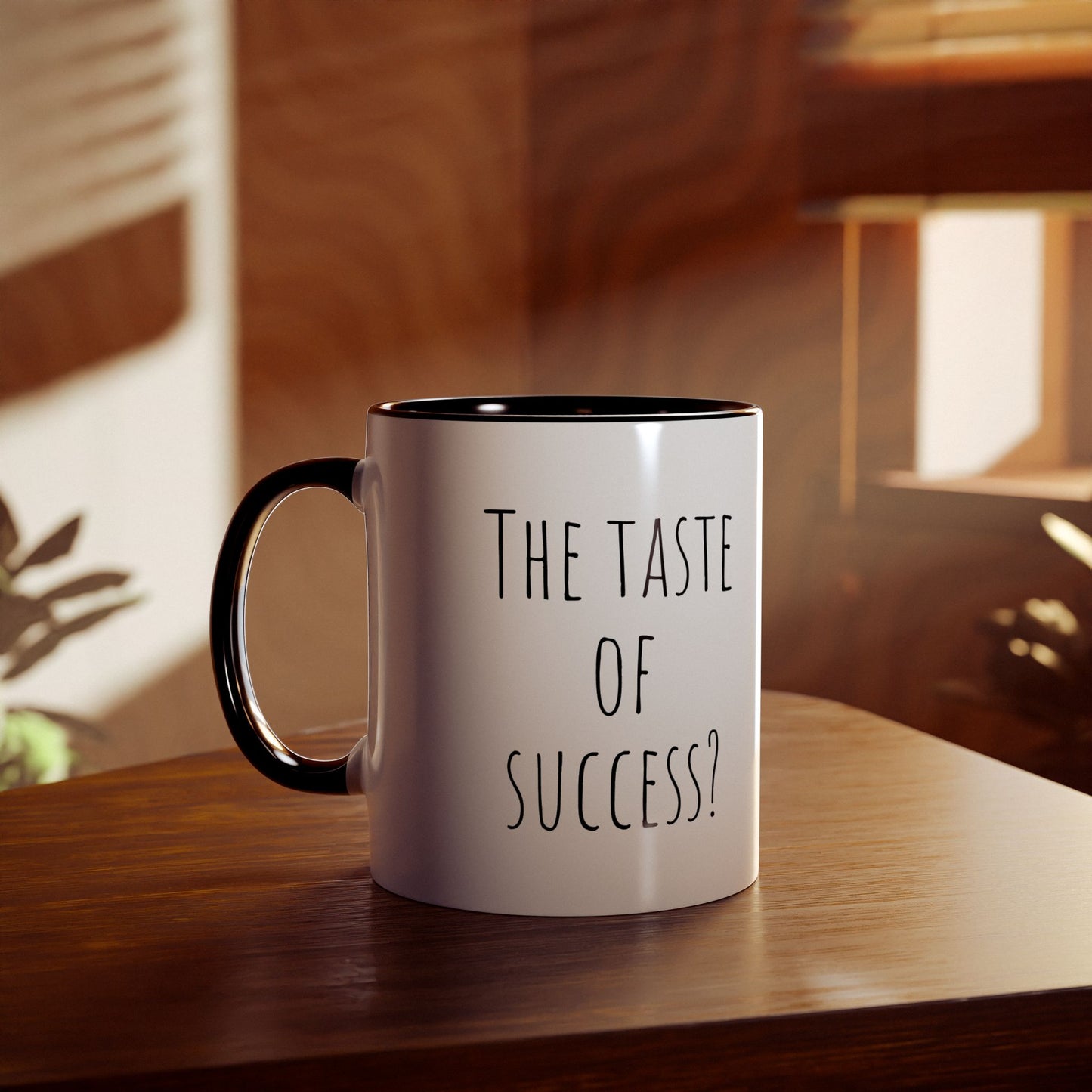 Lux Coffee & Tea - "The taste of success? "-Two -Tone Coffee Mugs, 11oz