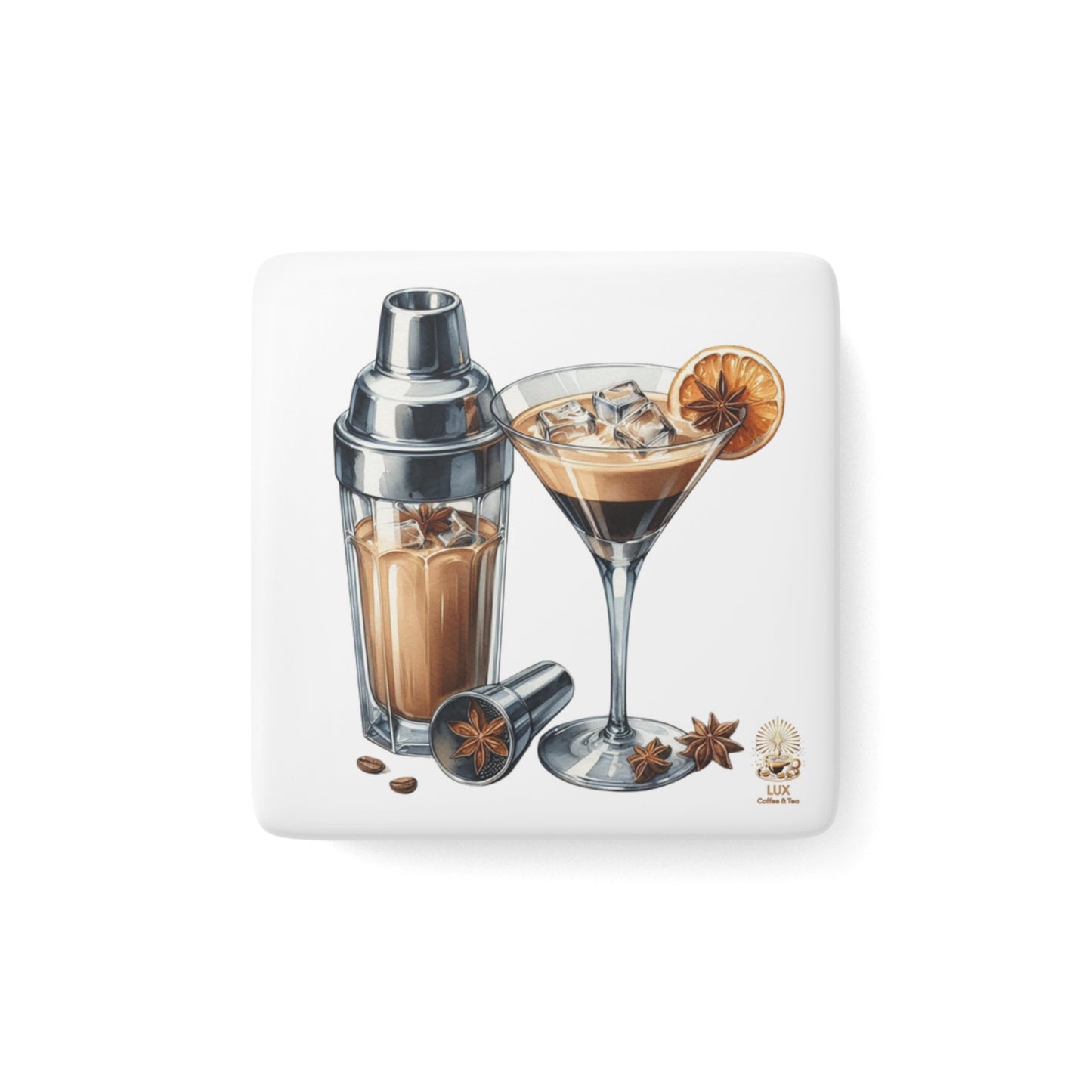 Lux Coffee & Tea Collection Porcelain Magnet - "Chai Espresso Martini"