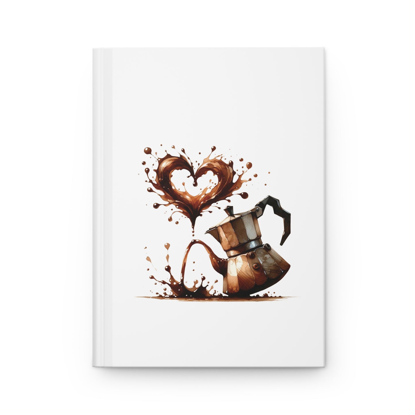 Lux Coffee  & Tea  "Cafecito" Hardcover Journal Matte white