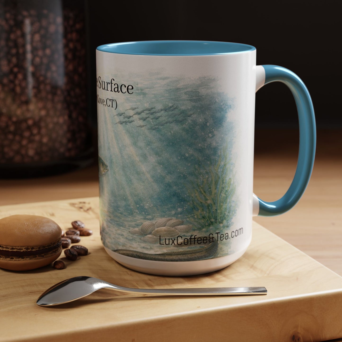 LUX Coffee and Tea Shorelines Beneath the Surface at the cove Accent Mug  (11oz /15oz)