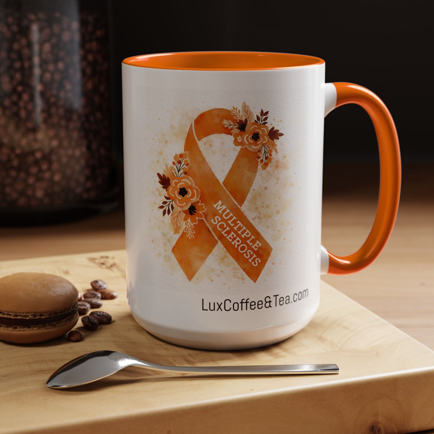 LUX Coffee and Tea Multiple Sclerosis (MS) Awareness Ribbon Accent Mug  (11/15oz)