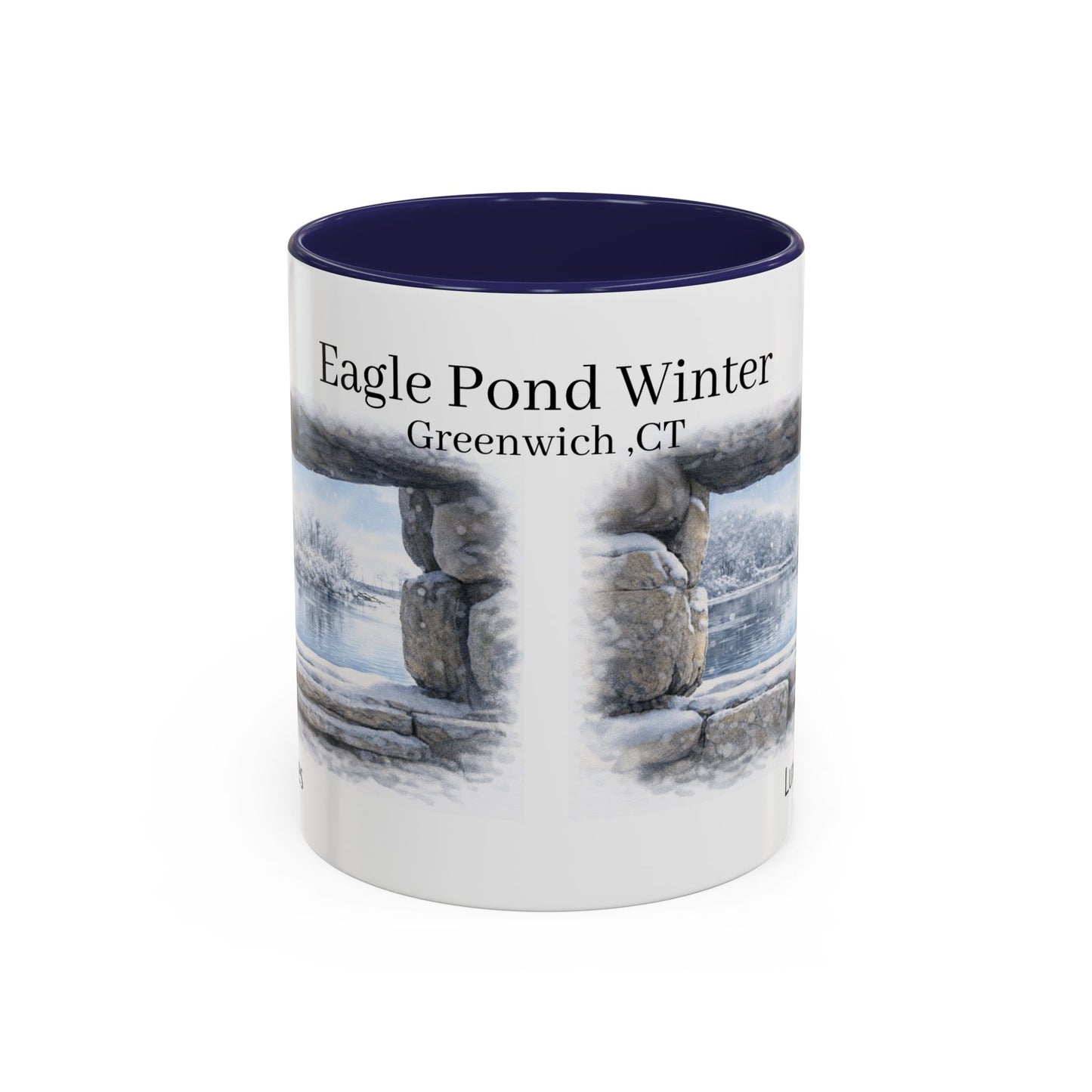 LUX Coffee and Tea Shorelines Eagle Pond Winter Accent Mug  (11oz /15oz)
