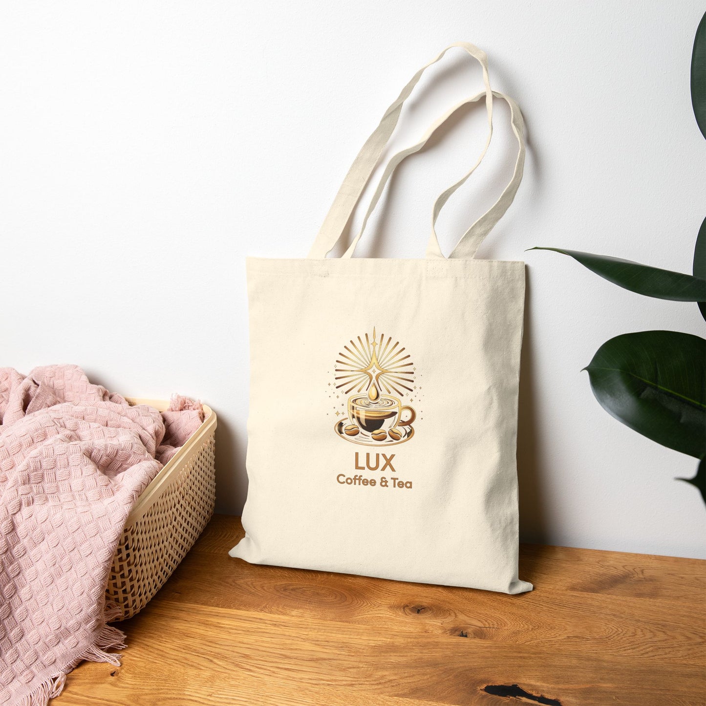 Lux Coffee & Tea Eco Shopper Canvas Tote Bag