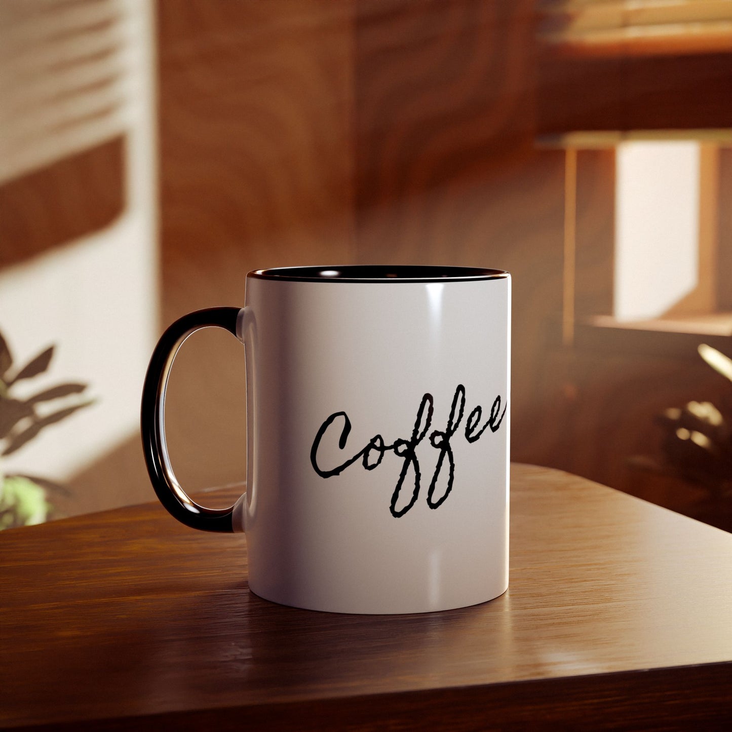 Lux Coffee & Tea - "Coffee: the art of focused ambition."-Two -Tone Coffee Mugs, 11oz