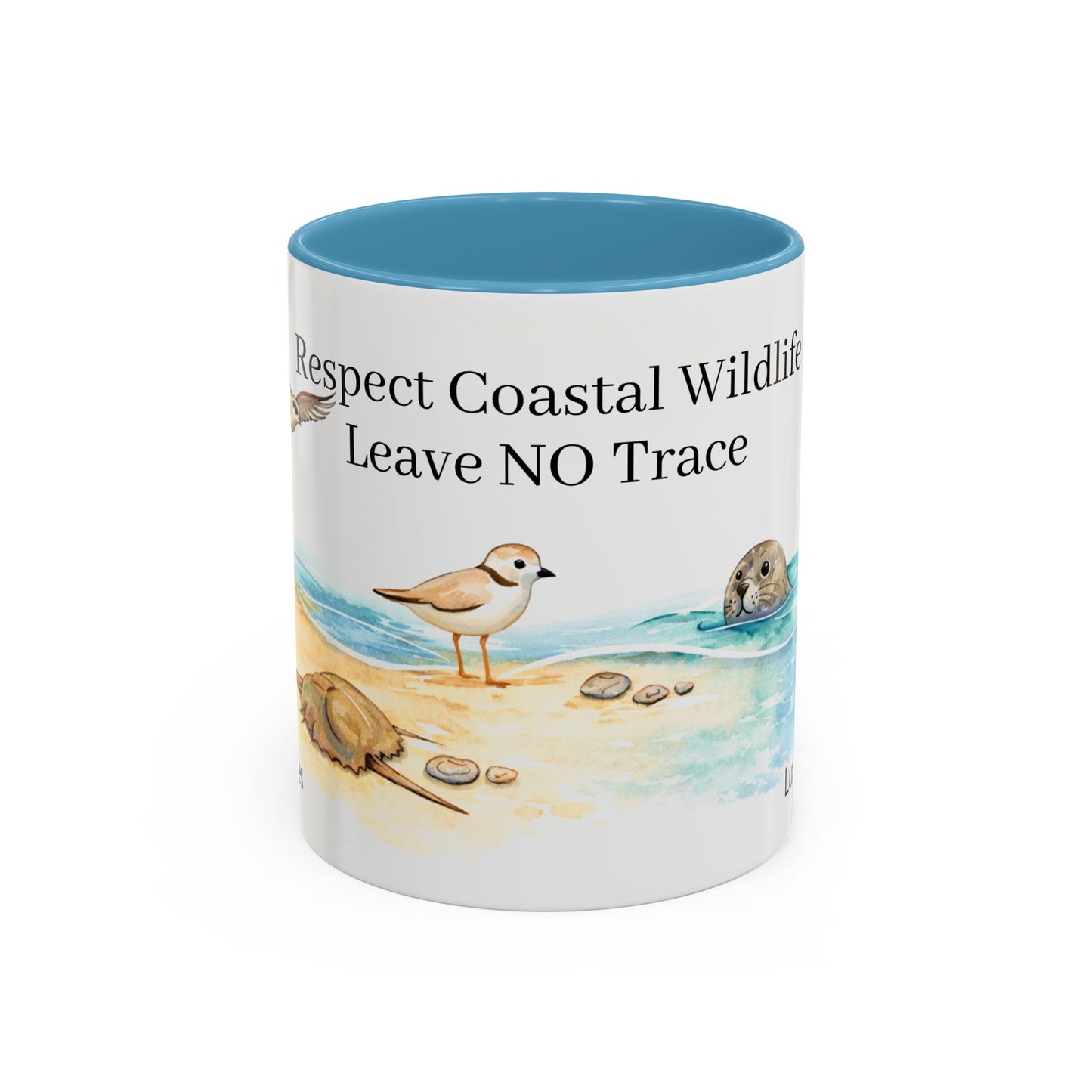 LUX Coffee and Tea Shorelines Respect Coastal Wildlife  Accent Mug  (11oz /15oz)