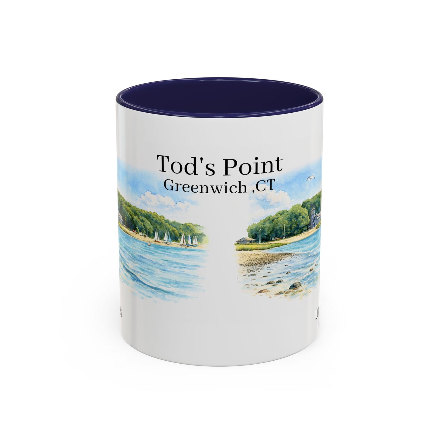 LUX Coffee and Tea Shorelines Tod's Point Accent Mug  (11oz /15oz)